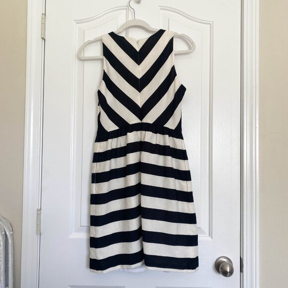 Loft Petite Womens Size 6P Black and White Stripe Work Attire Cocktail Dress - Picture 2 of 8